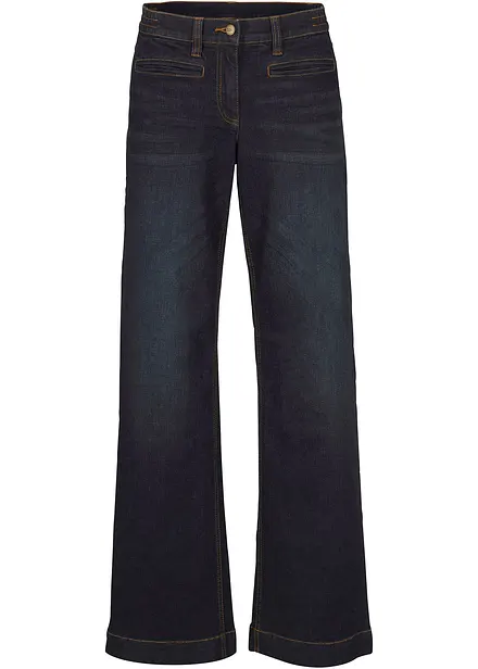 Jeans wide leg con bordo vita confortevole, vita media