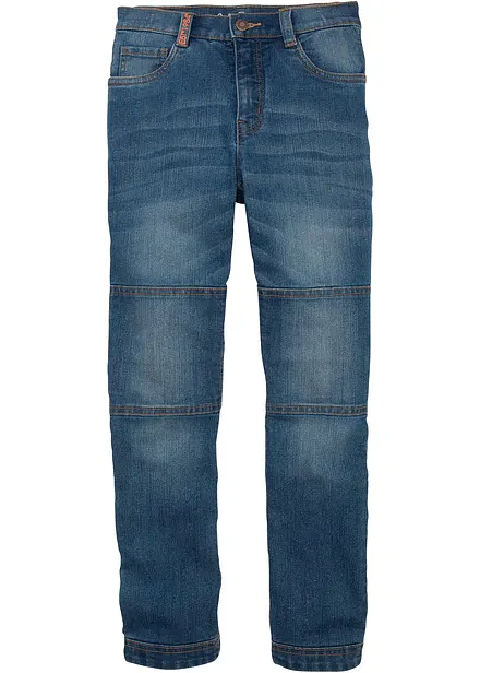 Jeans elasticizzati con rinforzo al ginocchio regular fit, straight