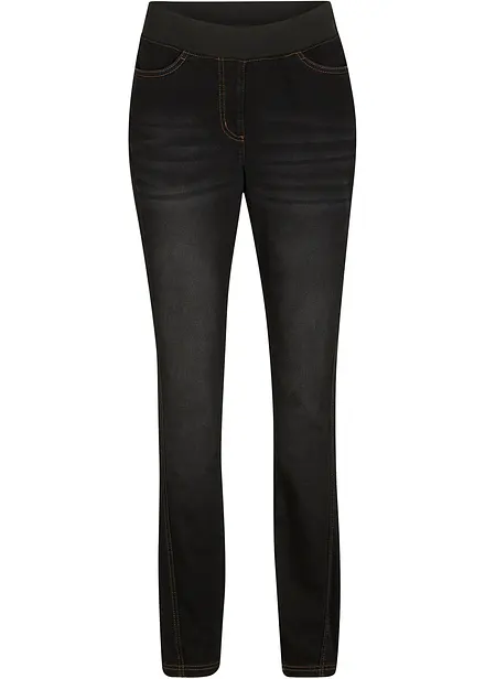 Jeans termici con cuciture spostate in avanti e cinta comoda