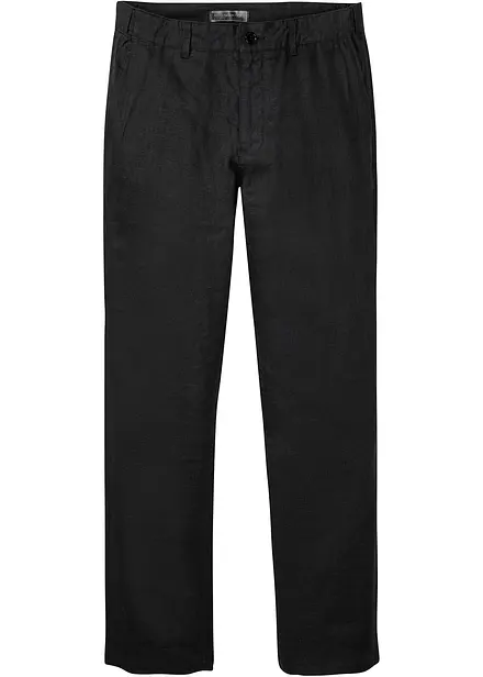 Pantaloni in lino con cinta comoda regular fit, straight