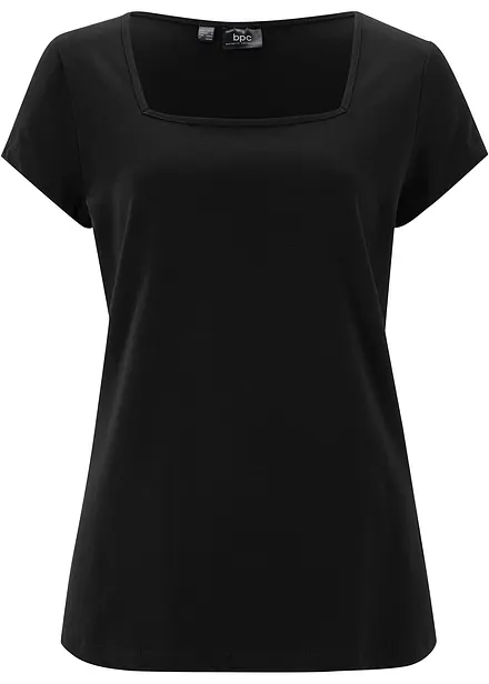 Maglia a maniche corte con scollo quadrato