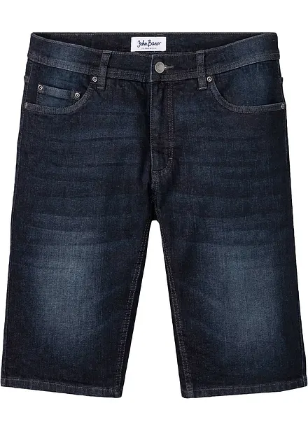 Bermuda di jeans elasticizzati con cavallo rafforzato, regular fit