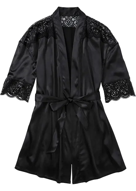 Kimono in satin con effetto lucido
