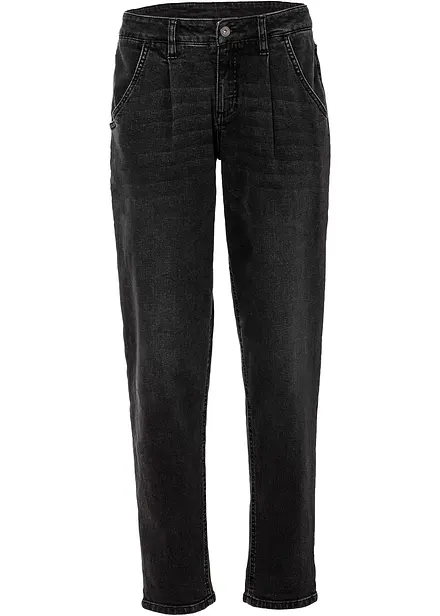 Jeans barrel elasticizzati, vita media