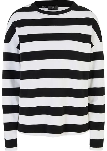 Maglia a maniche lunghe in interlock di puro cotone