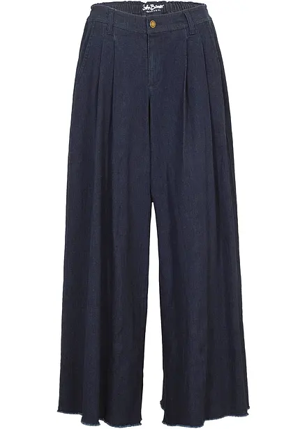 Gonna pantalone in jeans, wide leg
