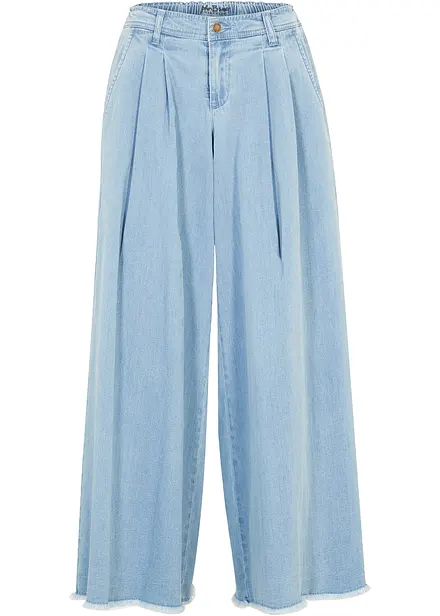 Gonna pantalone in jeans, wide leg
