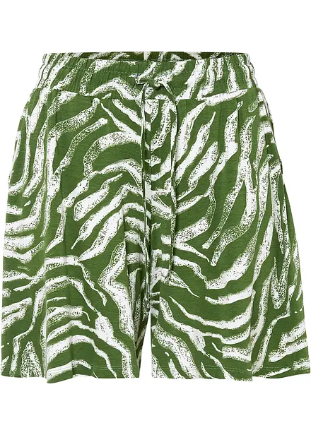 Shorts in jersey di viscosa con cinta comoda