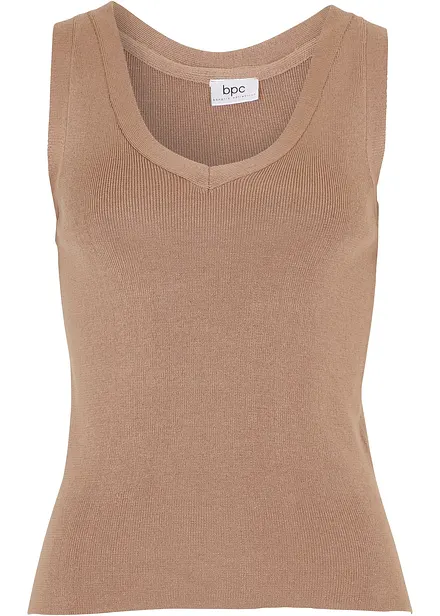 Top in maglia fine con scollo a V