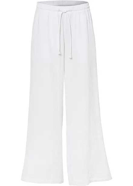 Pantaloni a palazzo in mussola