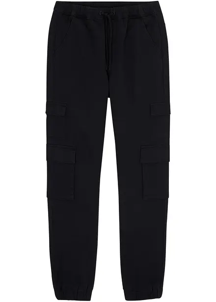 Pantaloni cargo elasticizzati con elastico in vita, regular fit