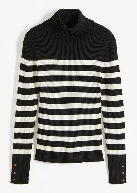 Maglione a collo alto in misto viscosa