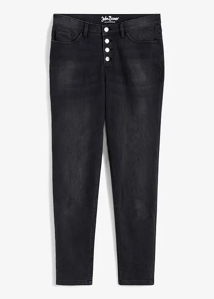 Jeans termici boyfriend con interno morbido, vita media