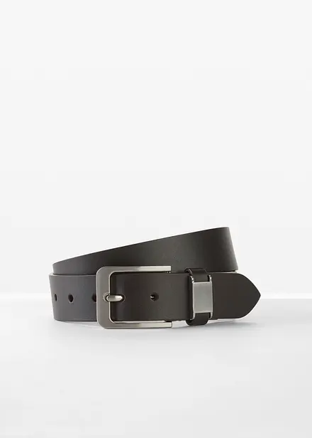 Cintura in pelle con dettagli di metallo