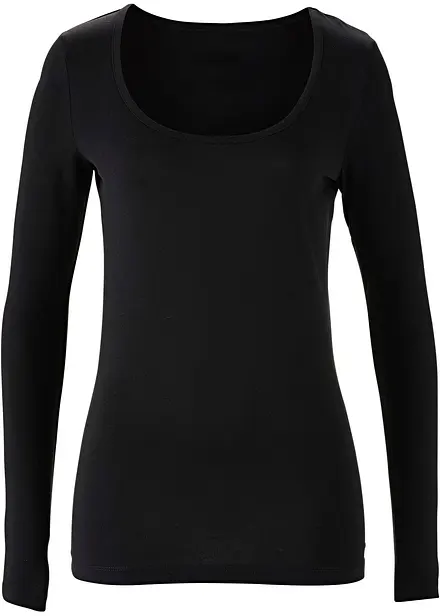 Maglia elasticizzata aderente a maniche  lunghe