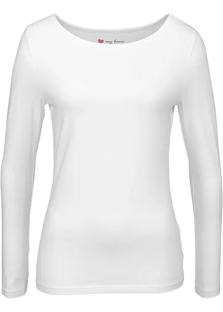 Maglia elasticizzata aderente a maniche  lunghe