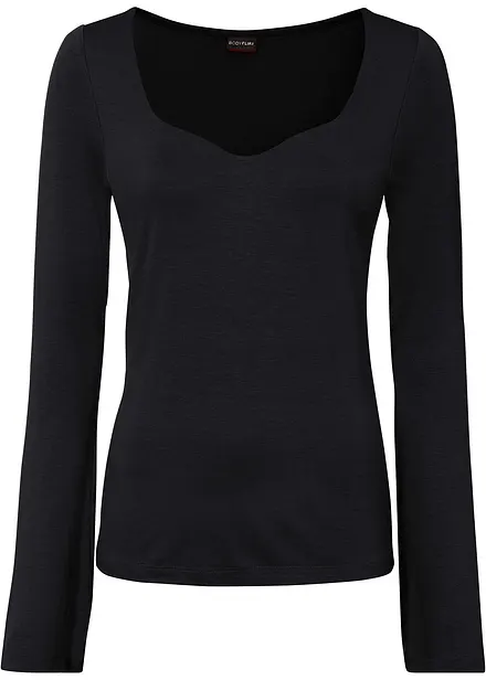 Maglia a maniche lunghe in misto viscosa