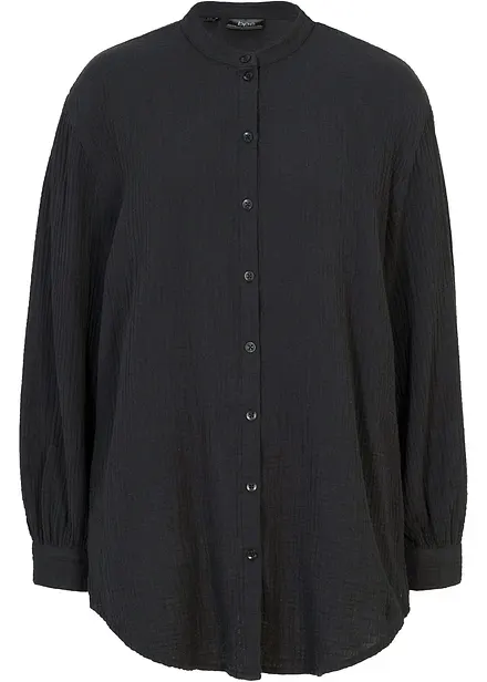 Camicia lunga in mussola di cotone