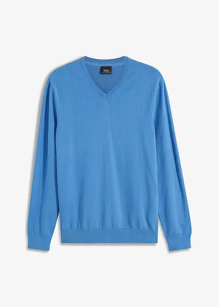 Maglione in filato fine con scollo a V