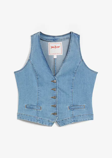 Gilet in jeans elasticizzato