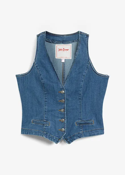Gilet in jeans elasticizzato
