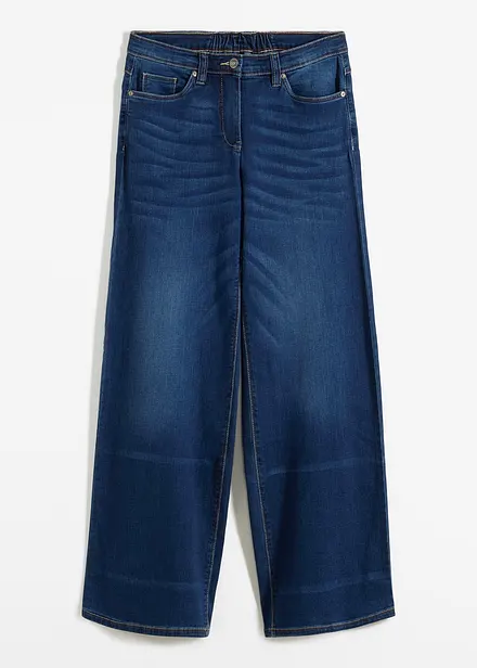 Jeans wide leg con bordo vita comodo, vita media