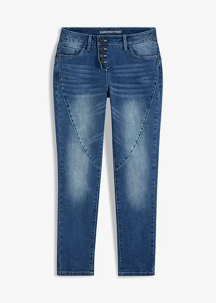 Jeans boyfriend elasticizzati, vita bassa