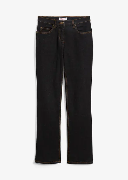 Jeans straight elasticizzati, vita media