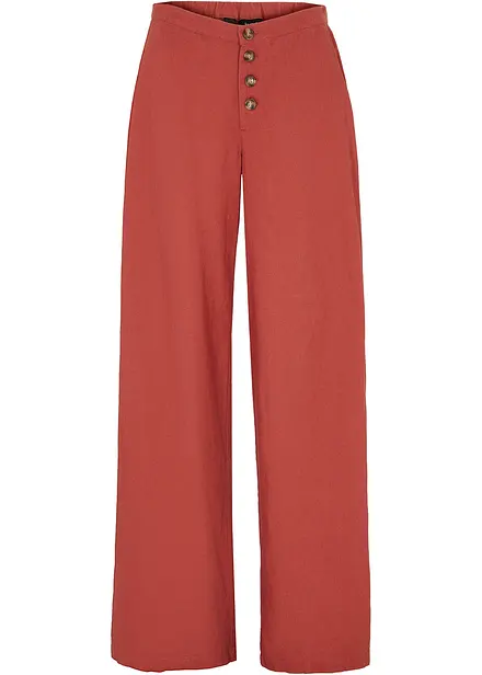 Pantaloni a palazzo lunghi  in misto lino
