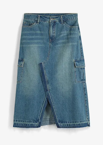 Gonna di jeans con tasche cargo