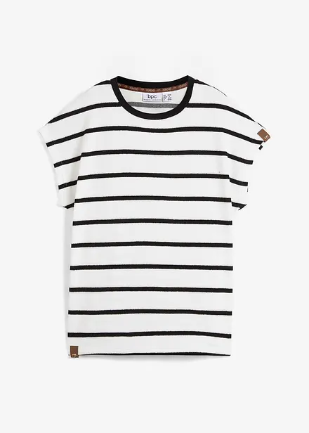Maglia a maniche corte in spugna a righe