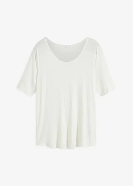 Maglia con scollo rotondo in viscosa morbida