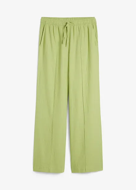 Pantaloni a palazzo in misto lino e viscosa leggero