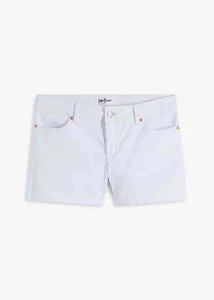 Shorts di jeans elasticizzati, a vita media