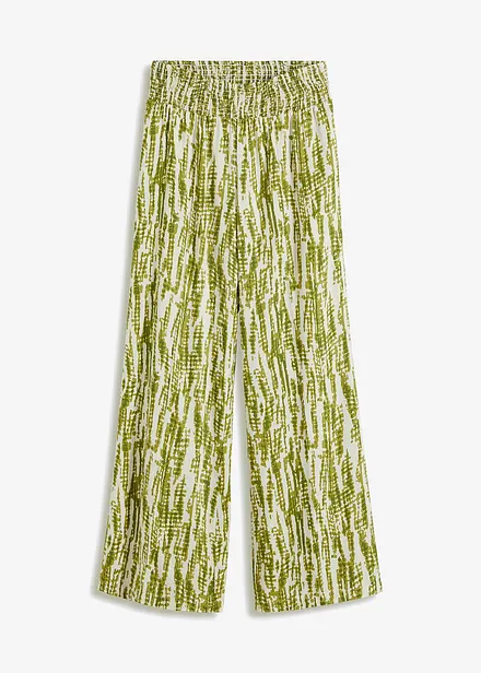 Pantaloni ampi con cintura smok