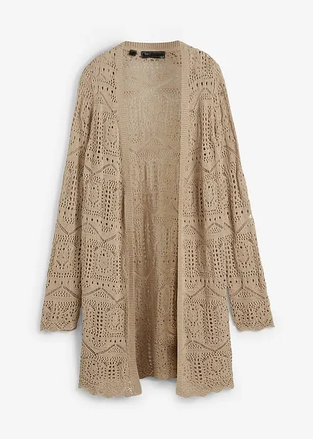 Cardigan lungo traforato