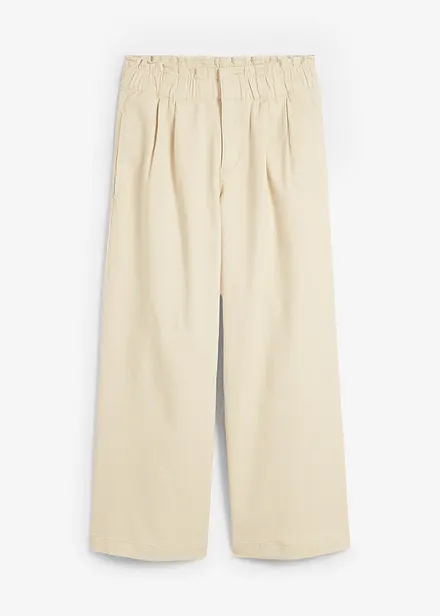 Jeans wide leg a vita alta con cinta comoda