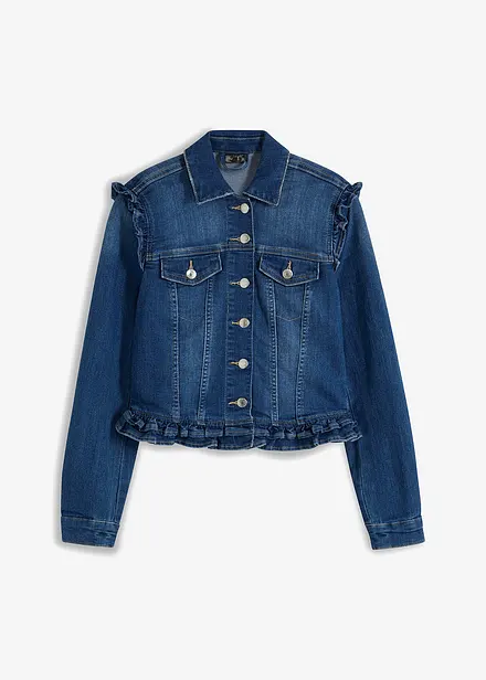 Giacca di jeans con volant