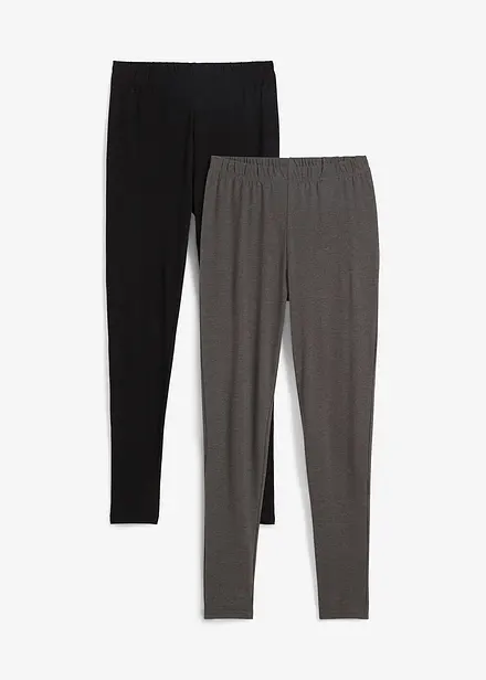 Leggings con puro cotone biologico (pacco da 2)