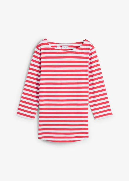 Maglia con maniche a 3/4 e scollo a barca