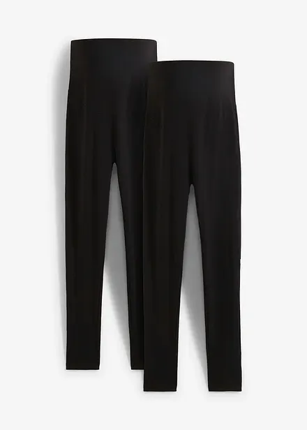 Leggings prémaman con cotone biologico (pacco da 2)