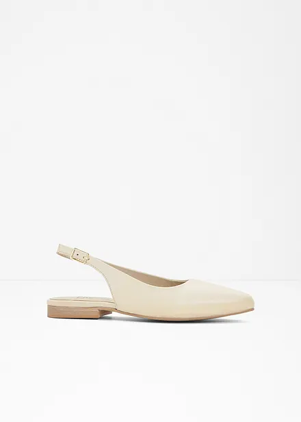 Ballerine in pelle con cinturino