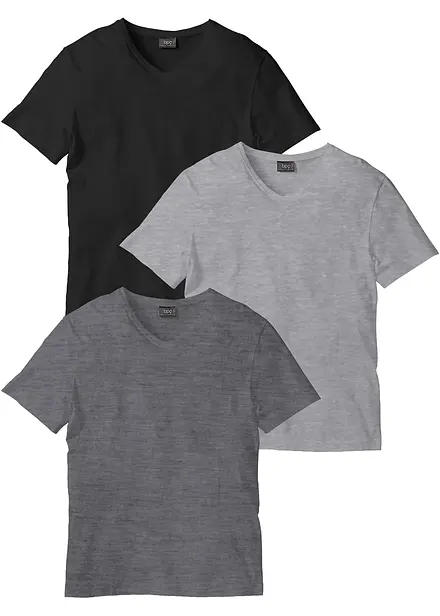 T-shirt con scollo a V (pacco da 3)