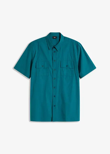 Camicia a maniche corte in puro cotone