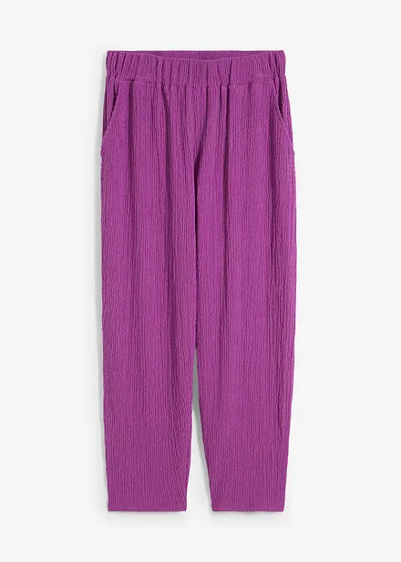 Pantaloni larghi in jersey operato