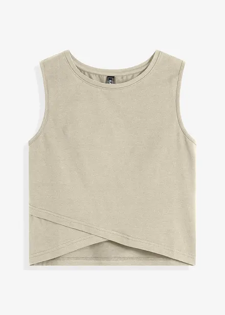 Top cropped in morbido misto cotone