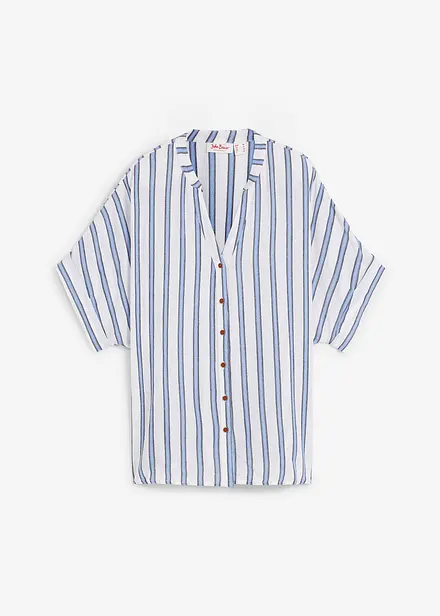 Camicetta crinkle in viscosa fluida