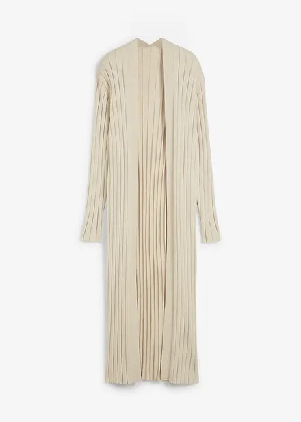 Maxi cardigan in misto seta