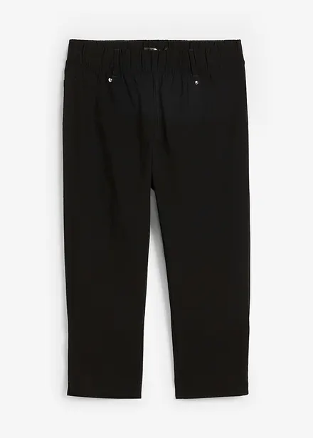 Pantaloni capri elasticizzati con elastico in vita