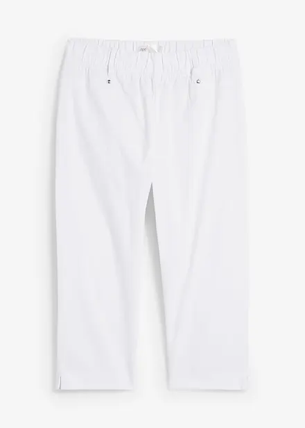 Pantaloni capri elasticizzati con elastico in vita